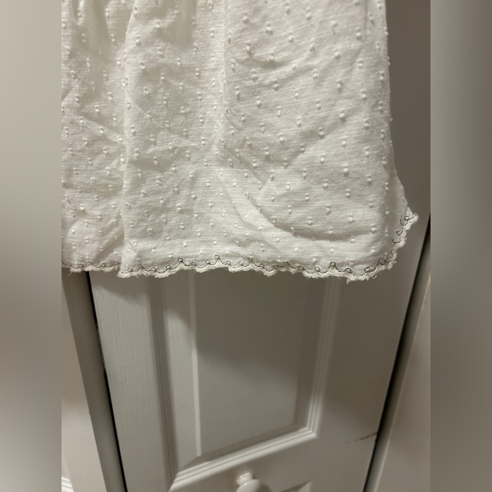 Velvet by Graham & Spencer Women’s Raina Swiss Dot Blouse Top Off-white Size L - Picture 9 of 15
